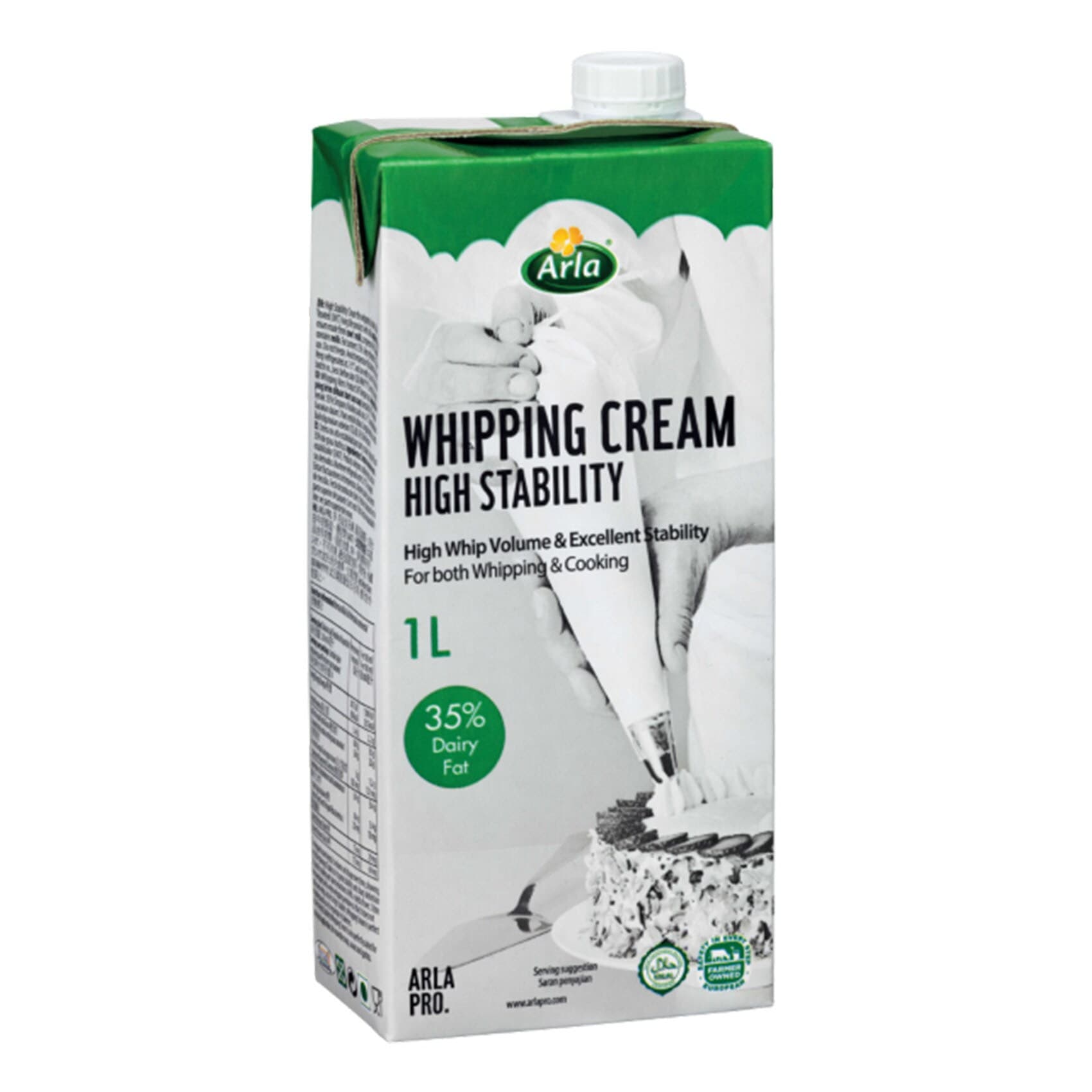 Arla High Stability Whipping Cream 1l 35.% Fat